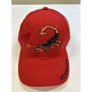 Scorpion Embroidered Logo Hat Snapback Baseball Adjustable Cap Red New